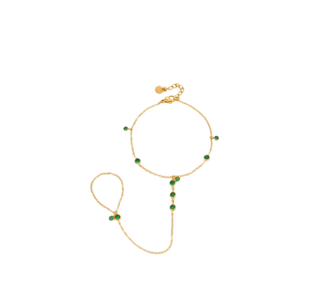Emerald hand chain