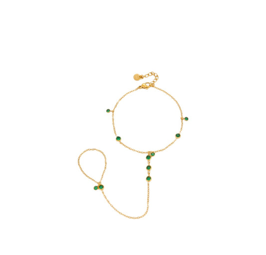 Emerald hand chain